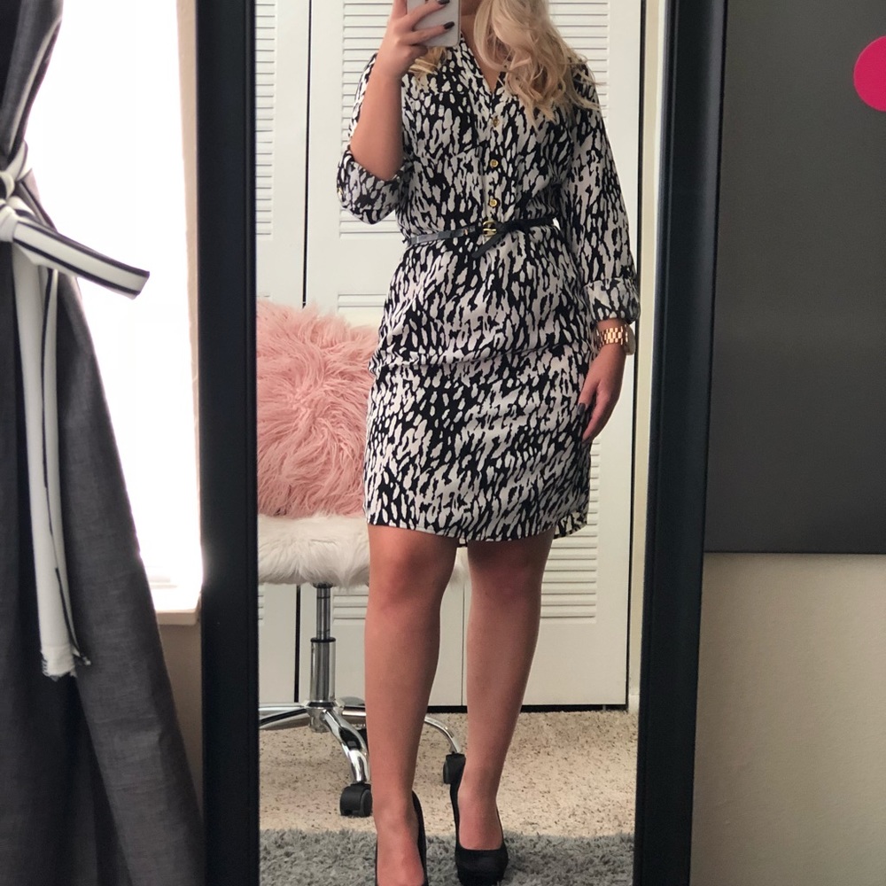 Printed knee length dress